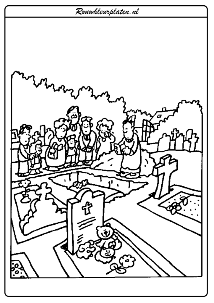 Uitvaart Rouwkleurplaat